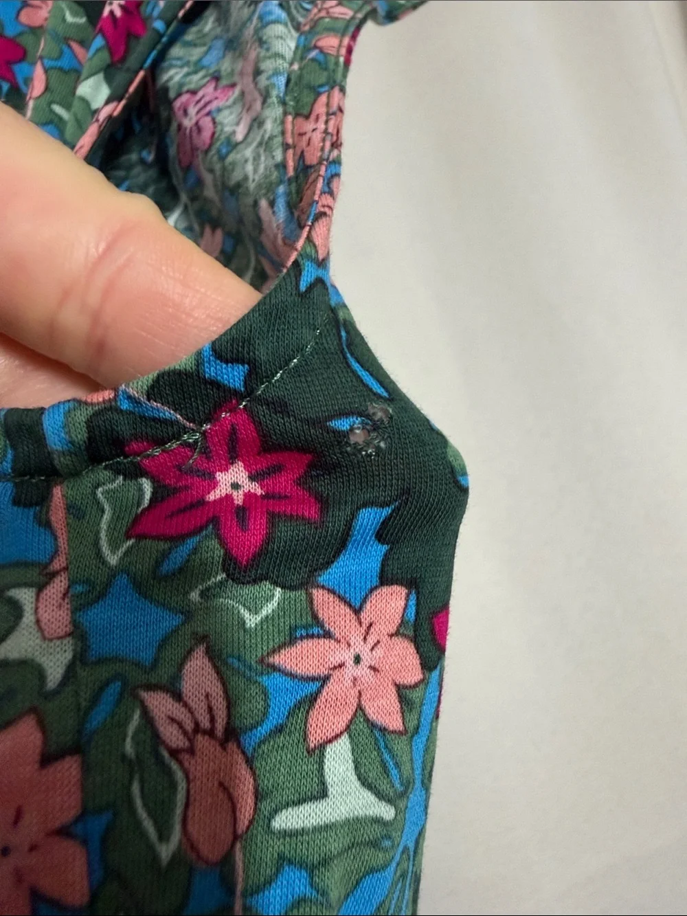 Weekend Max Mara Vicino Mini Dress Green Pink Floral Print Dress Size Small - Picture 7 of 7